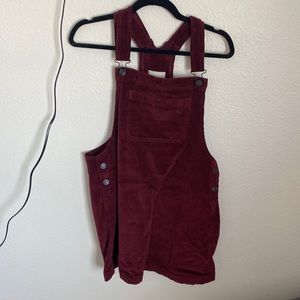 Maroon American Eagle Overalls
